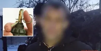 Затримання чоловіка з гранатою в Дніпрі
