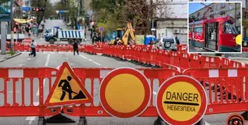 Ремонт трамвайної колії на проспекті Богдана Хмельницького в Дніпрі