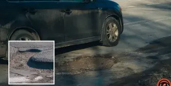 Небезпечні ями на дорогах Дніпра: водії ризикують