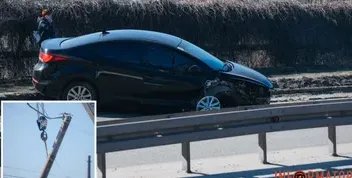 ДТП у Дніпрі: Автомобіль зіткнувся зі стовпом на проїзді Гальченка