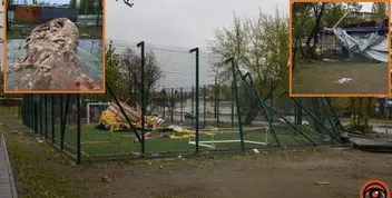 Буревій на Калиновій пошкодив кіоск і дитяче футбольне поле
