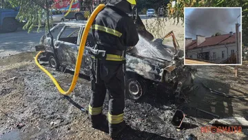 У Дніпрі на проспекті Яворницького горів легковий автомобіль