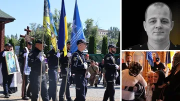 У Дніпрі попрощалися зі старшим лейтенантом поліції Андрієм Кропивним, який загинув на Донеччині