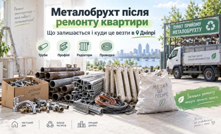 Як заробити на металобрухті після ремонту квартири в Дніпрі